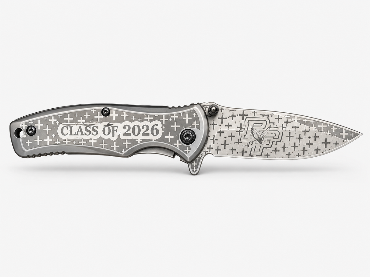 Engraved TacForce Steel Folding Knife