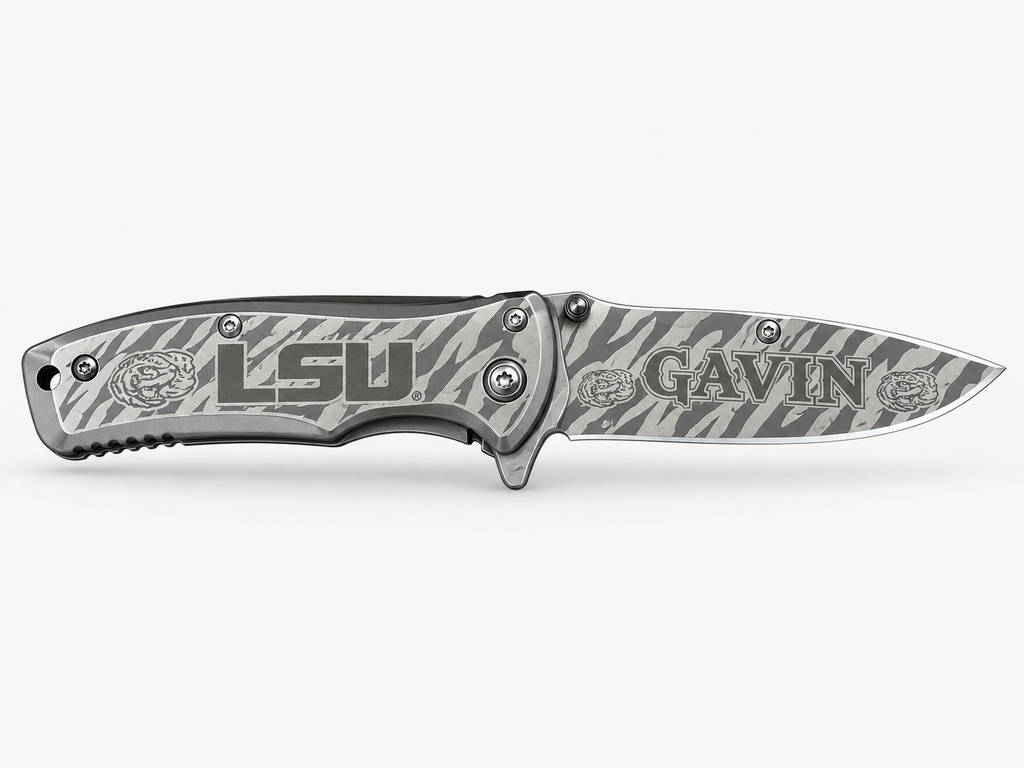 Engraved TacForce Steel Folding Knife