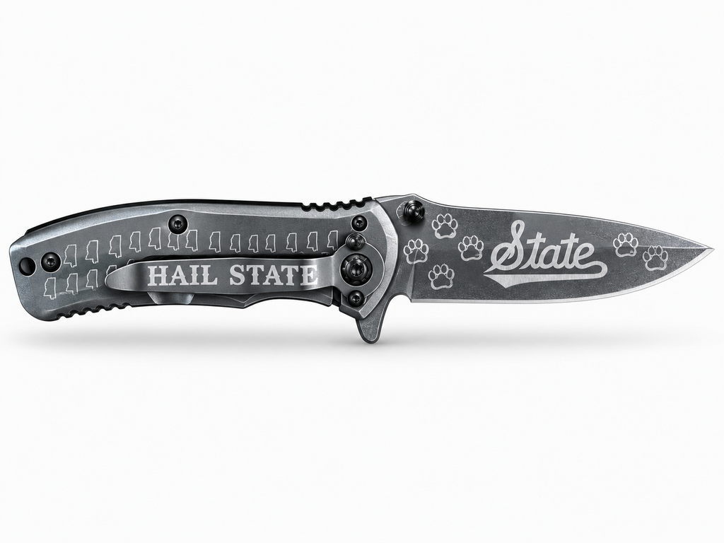 Engraved TacForce Steel Folding Knife