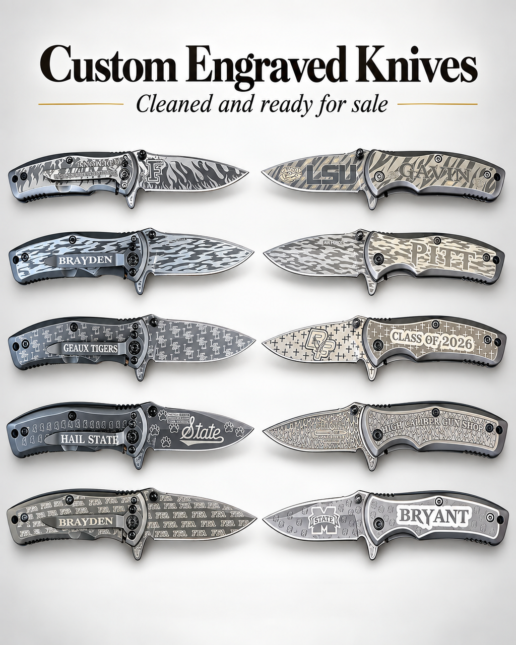 Engraved TacForce Steel Folding Knife