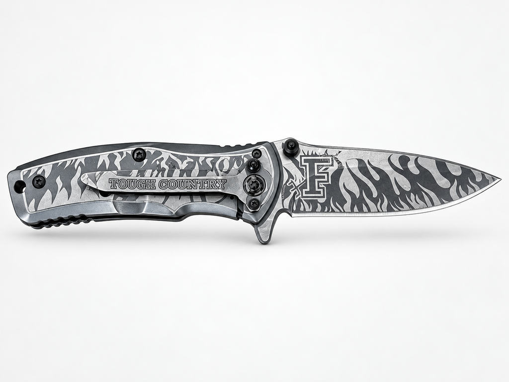Engraved TacForce Steel Folding Knife